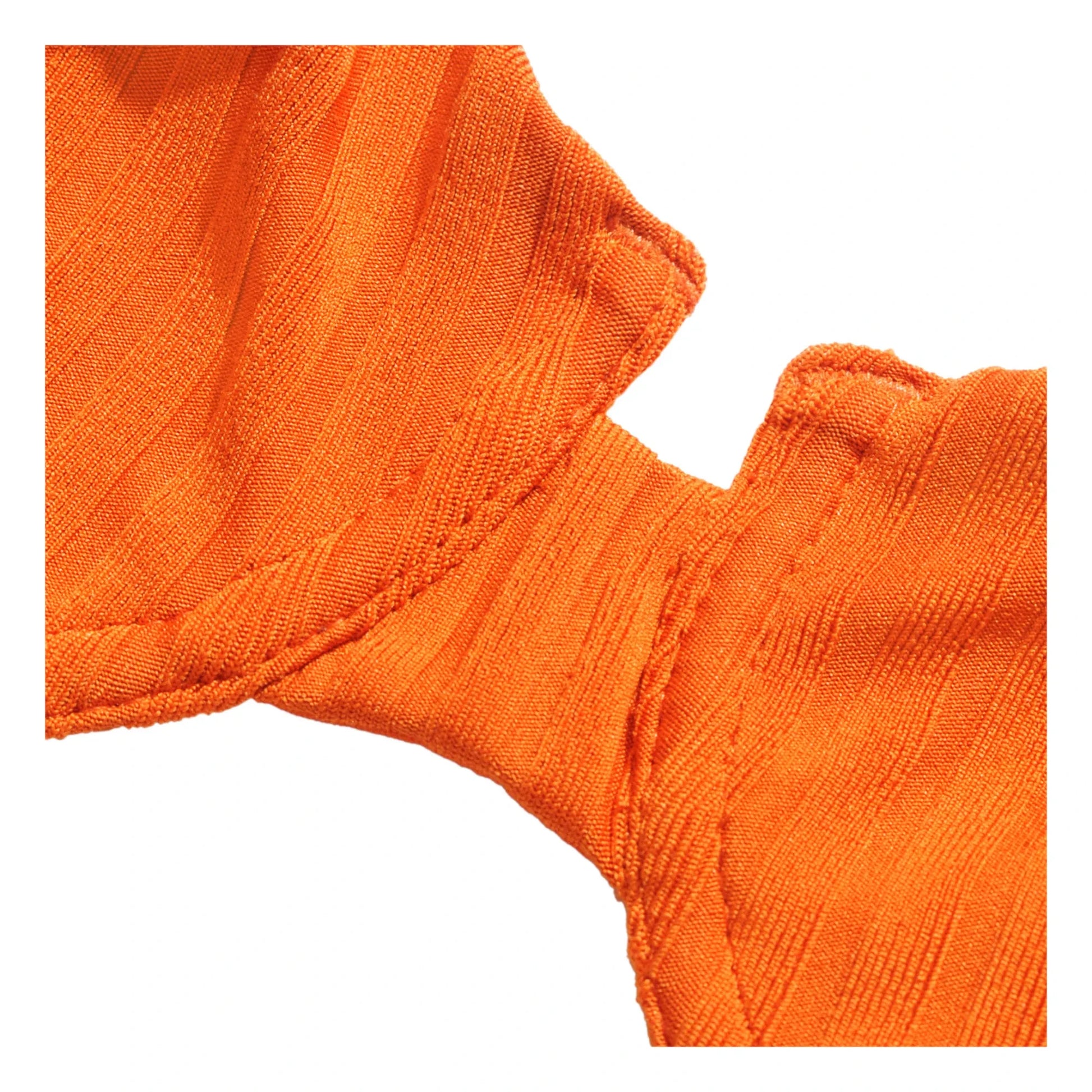 Icone - Sergio Ribbed Jersey Top | Orange