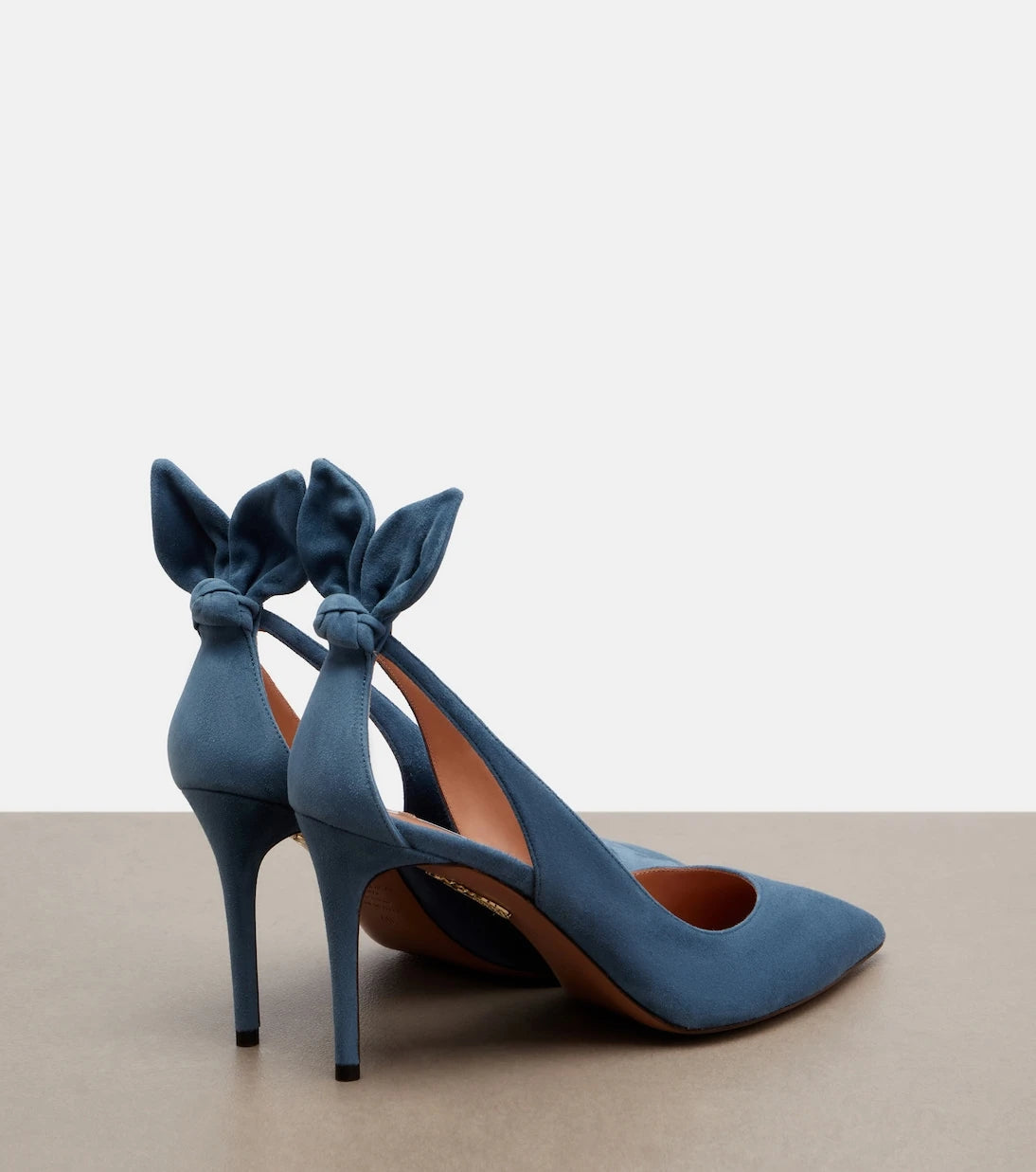 Aquazzura - Bow Tie suede pumps