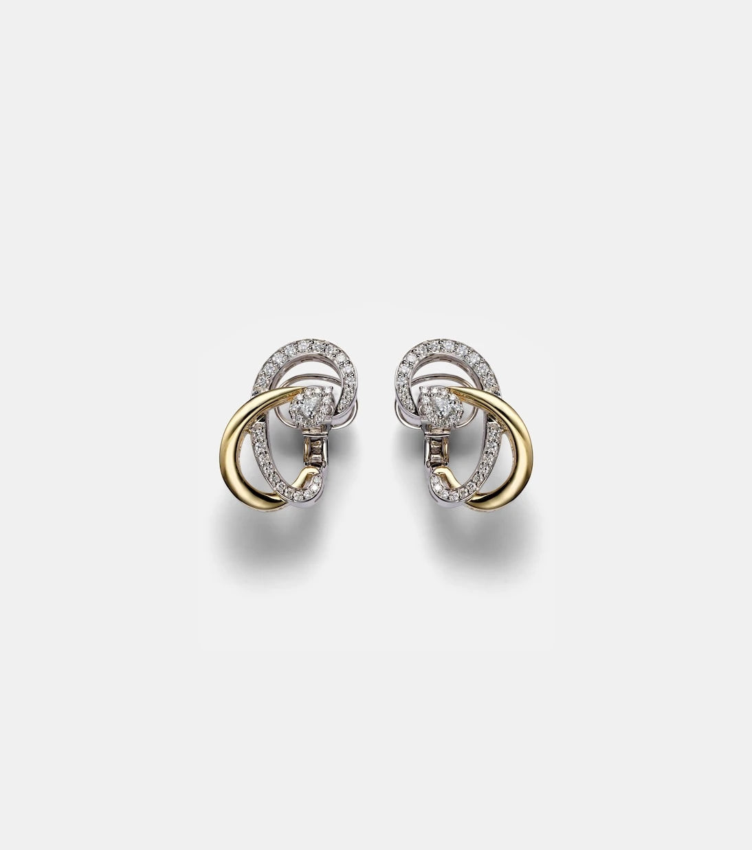 Yeprem - Golden Strada 18kt gold earrings with diamonds