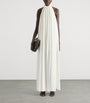 Givenchy Ivory Crepe Halterneck Maxi Dress