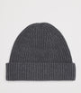 Grey Cardigan-Stitch Beanie
