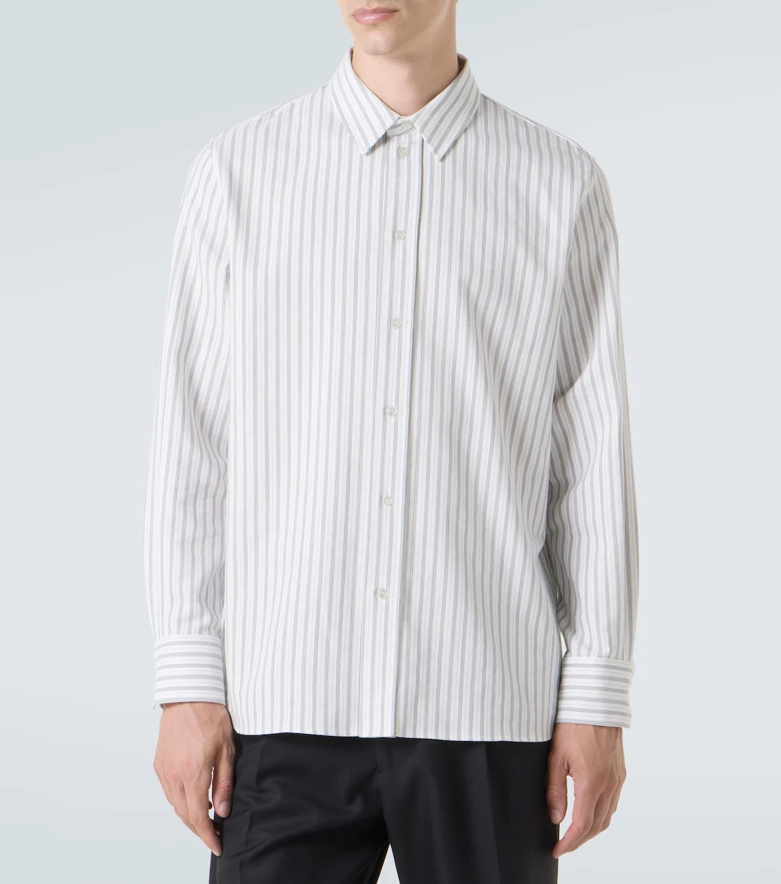 Saint Laurent - Cassandre striped cotton poplin shirt