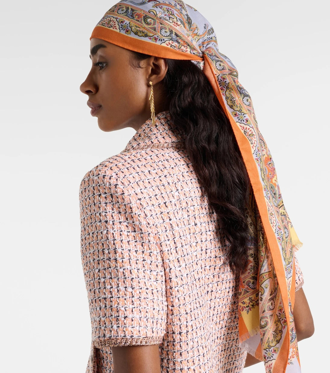 Etro - Çiçek desenli yün ve ipek eşarp