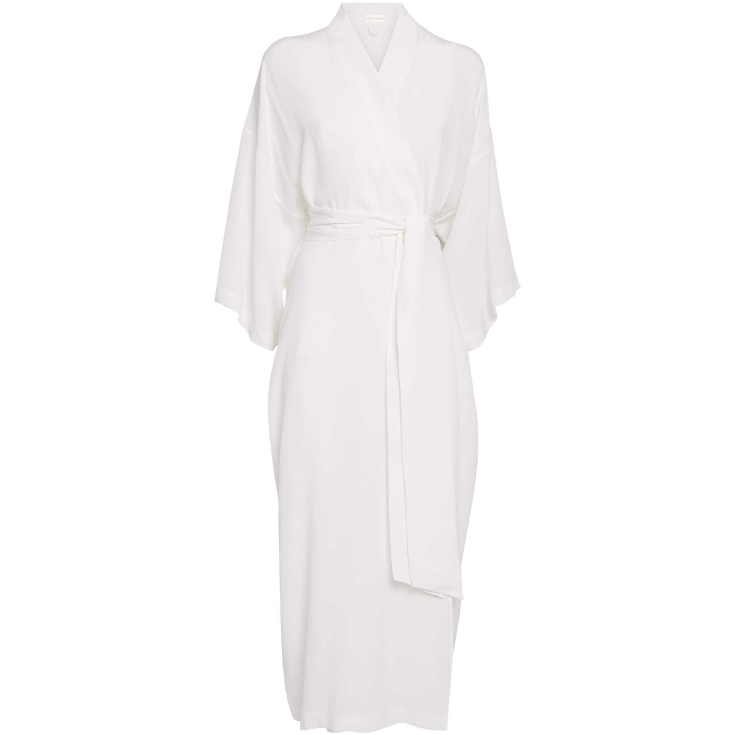 Silk Queenie Long Robe IVORY