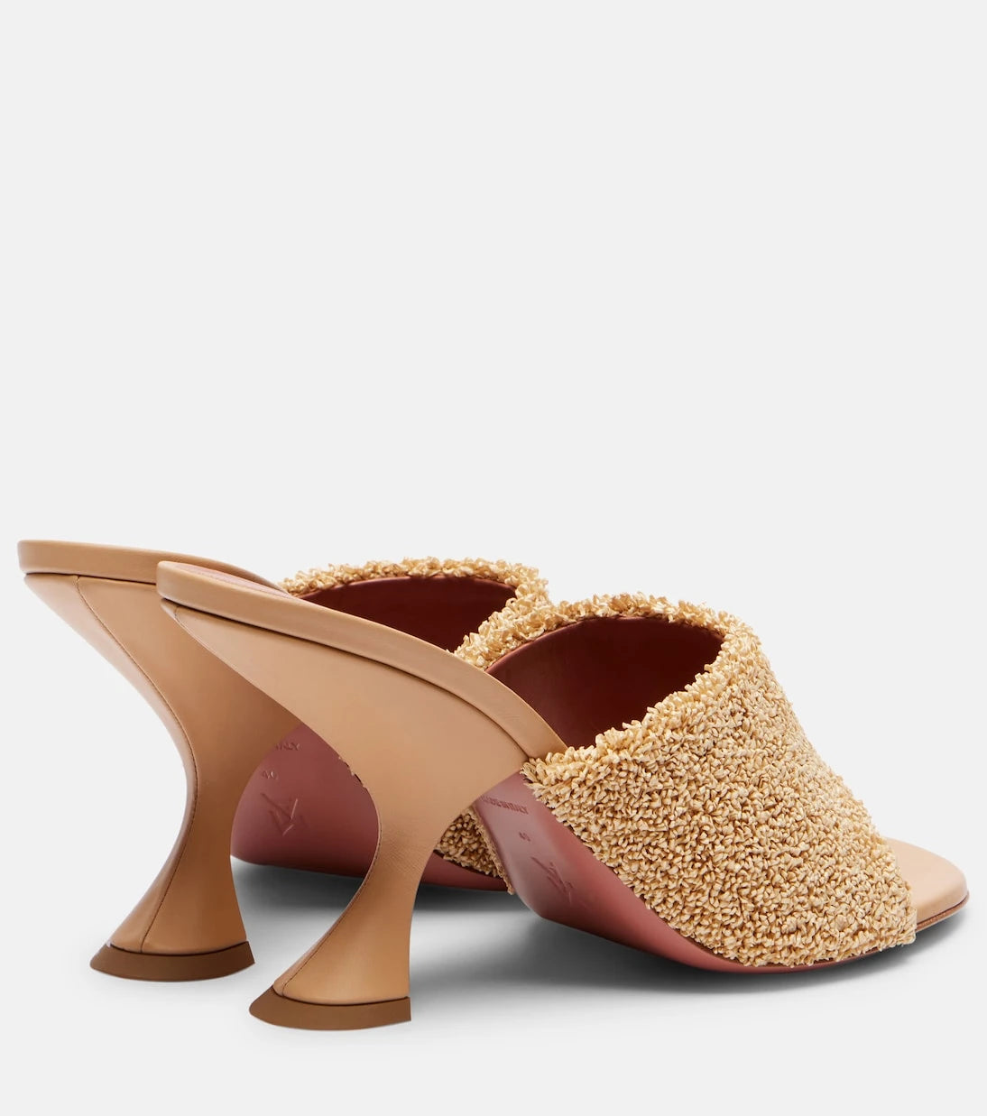Amina Muaddi - Taylor 90 raffia-effect mules