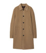 Beige Wool Mid-Length Car Coat