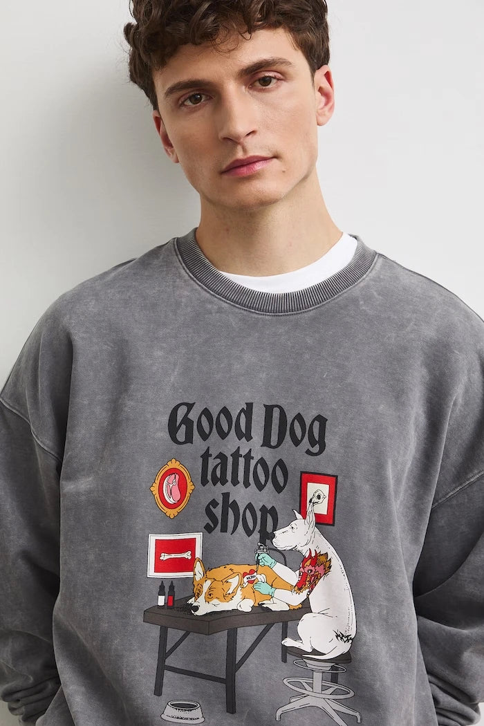 Pamuktan erkek sweatshirt