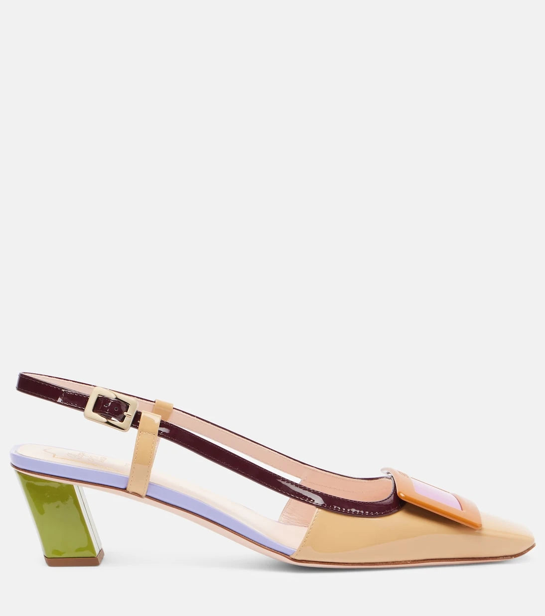 Roger Vivier - Belle Vivier 45 leather slingback pumps