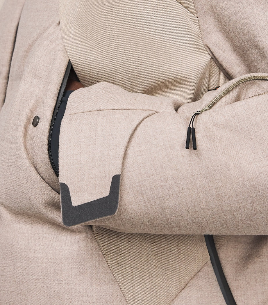 Sease Beige Wool Down Nordend Ski Jacket