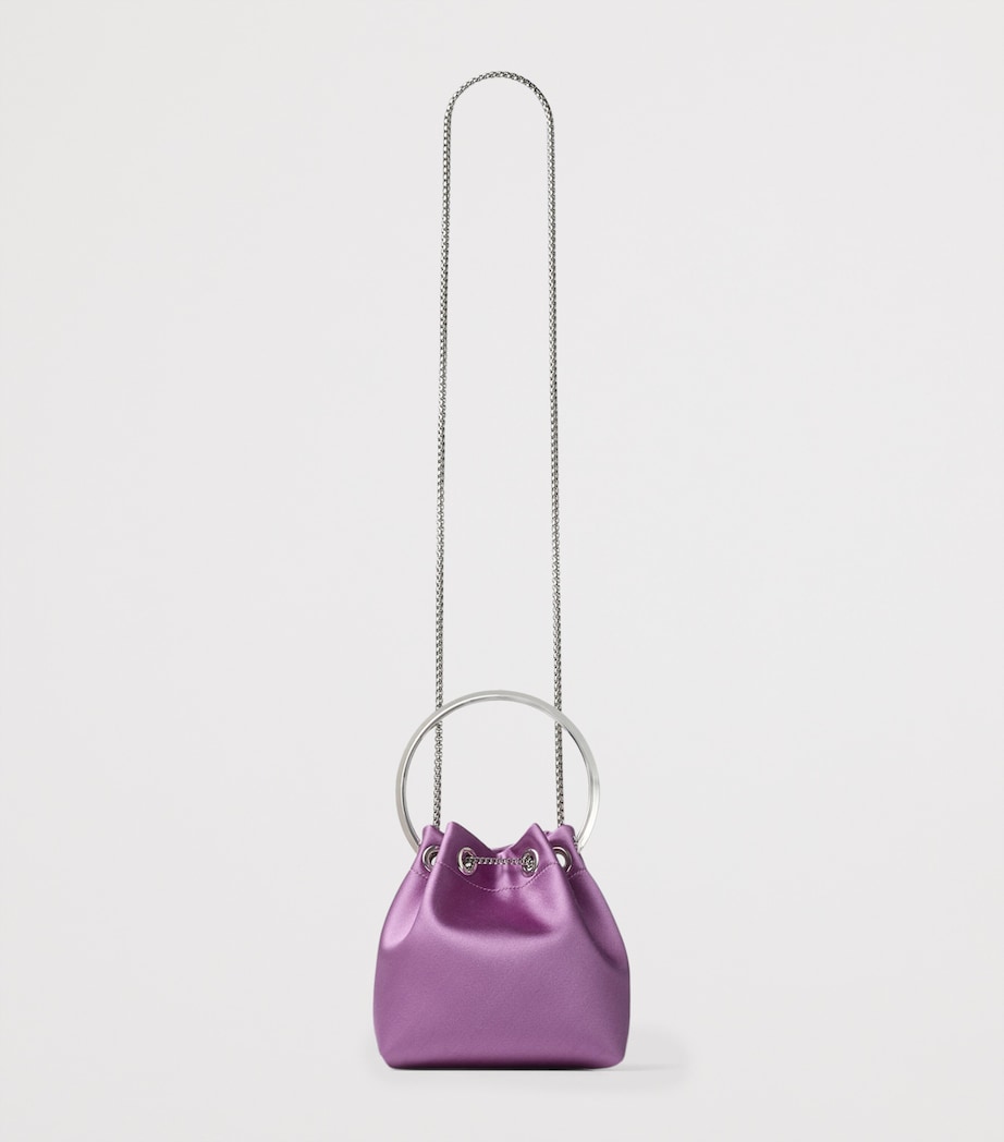 Jimmy Choo Purple Bon Bon Satin Top-Handle Bag