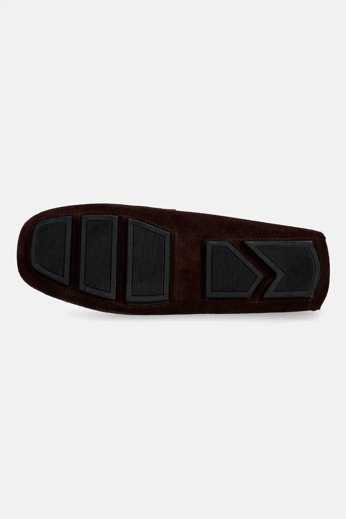 Велурени мокасини Calvin Klein SQUARE DRIVER SUEDE