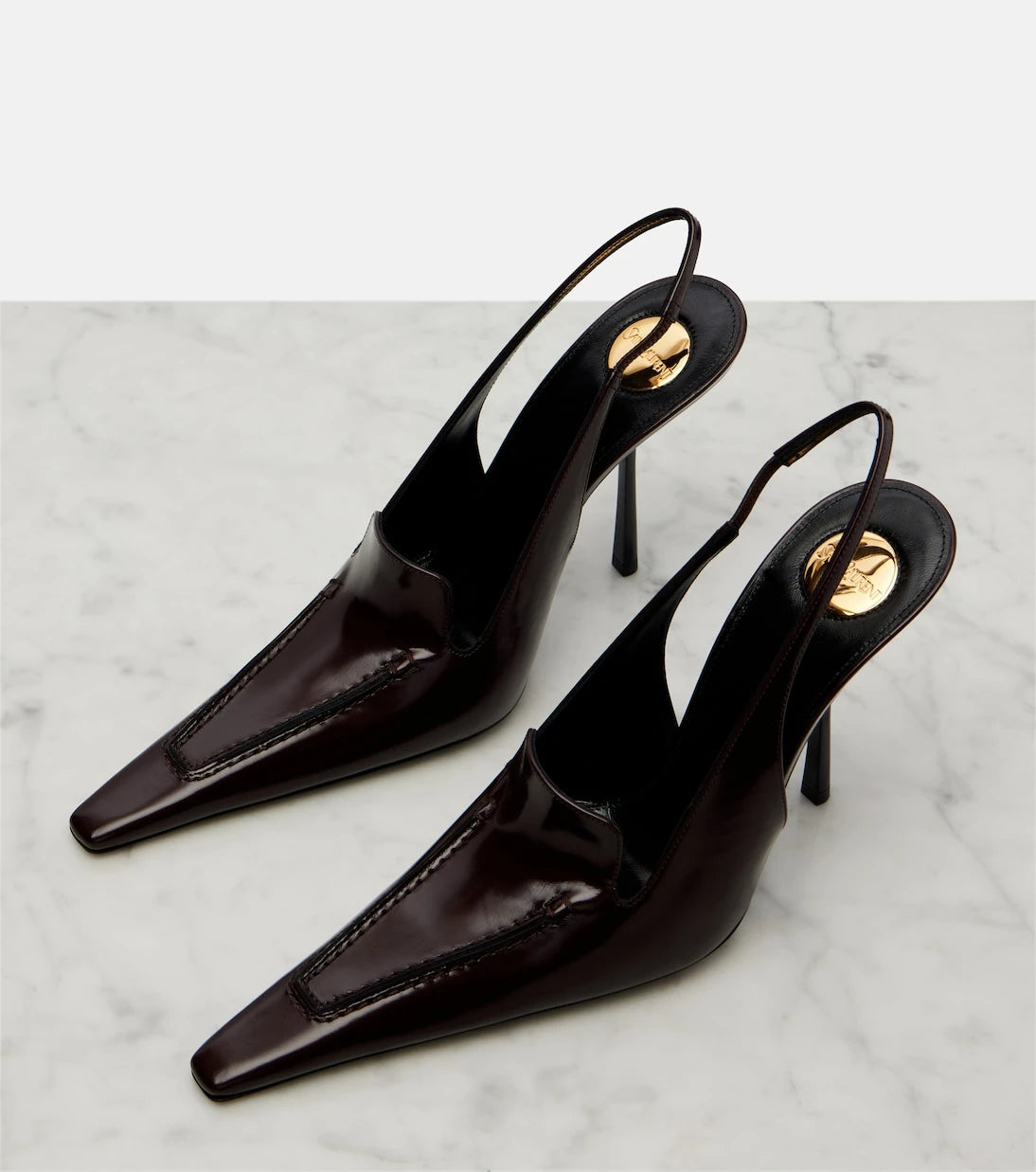 Saint Laurent - Voltaire leather slingback pumps