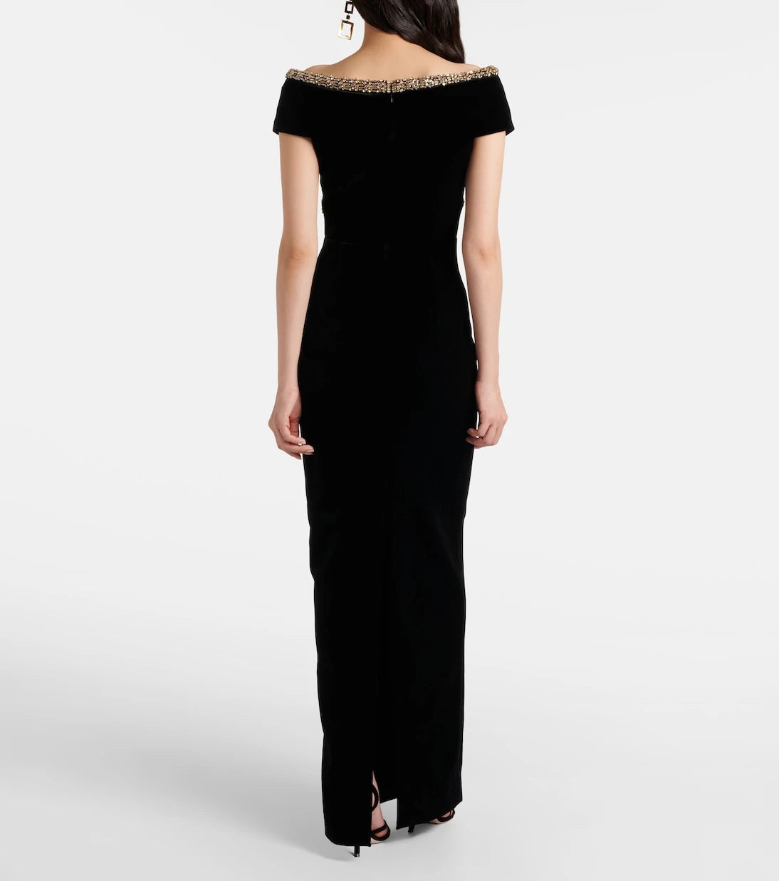 Roland Mouret - Embellished velvet gown
