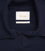 Navy Cashmere Polo Sweater