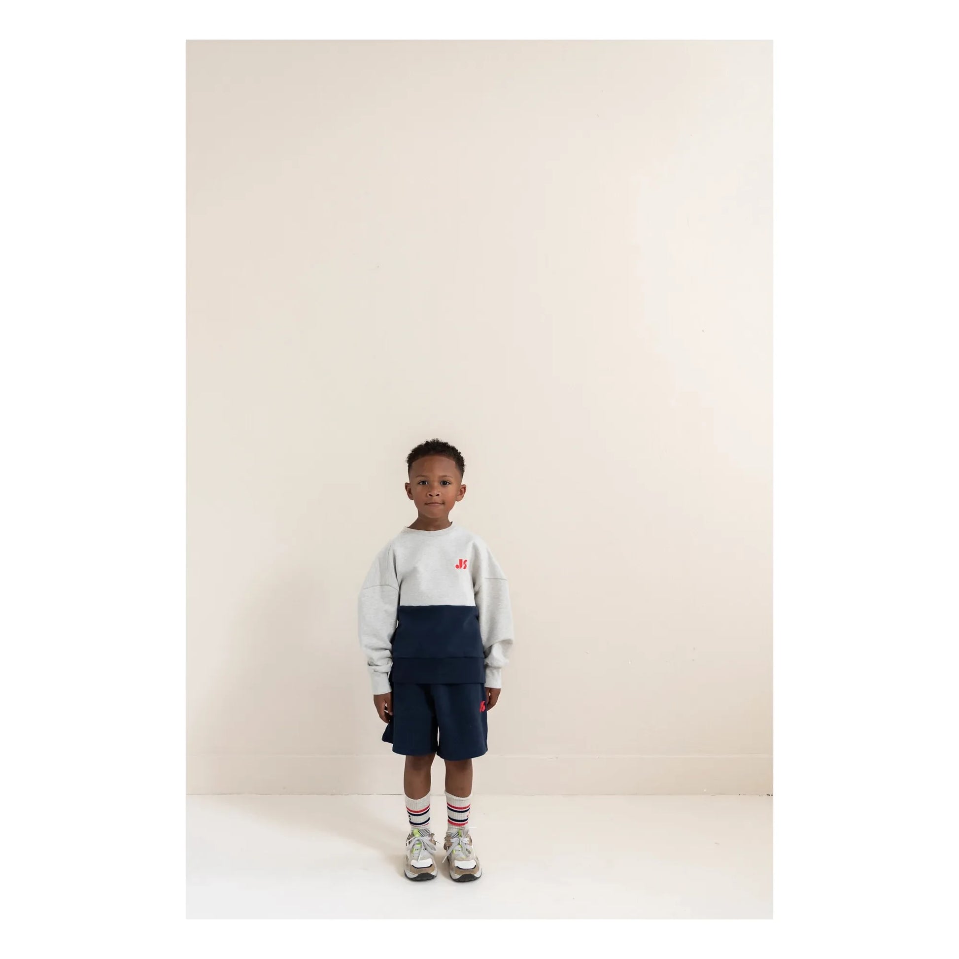 Jenest - Color Block organic cotton sweatshirt | Light grey