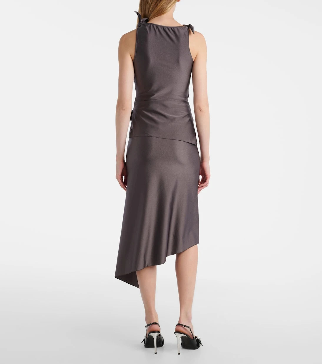 Coperni - Floral-appliqué satin top