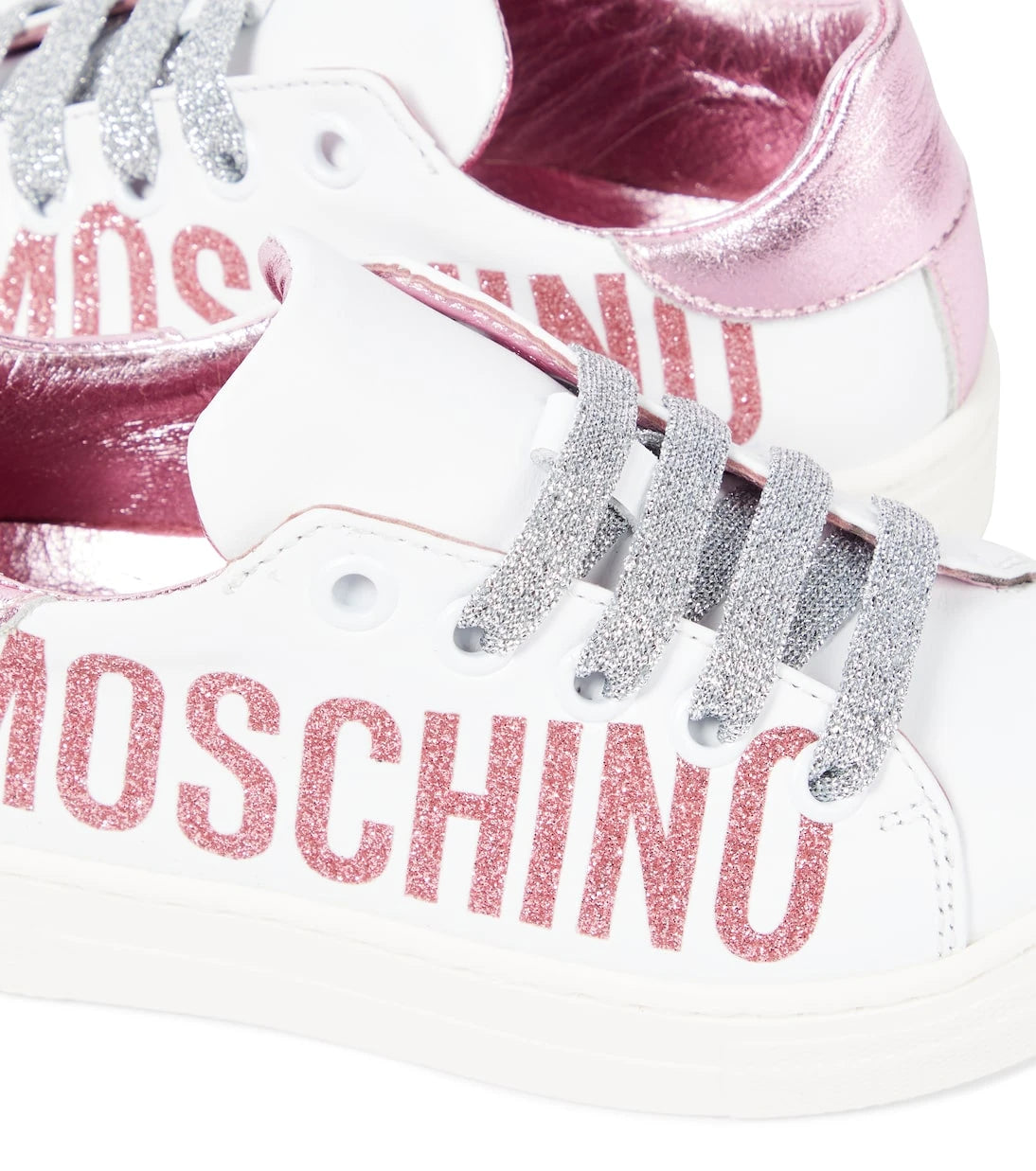 Moschino Kids - Logo leather sneakers
