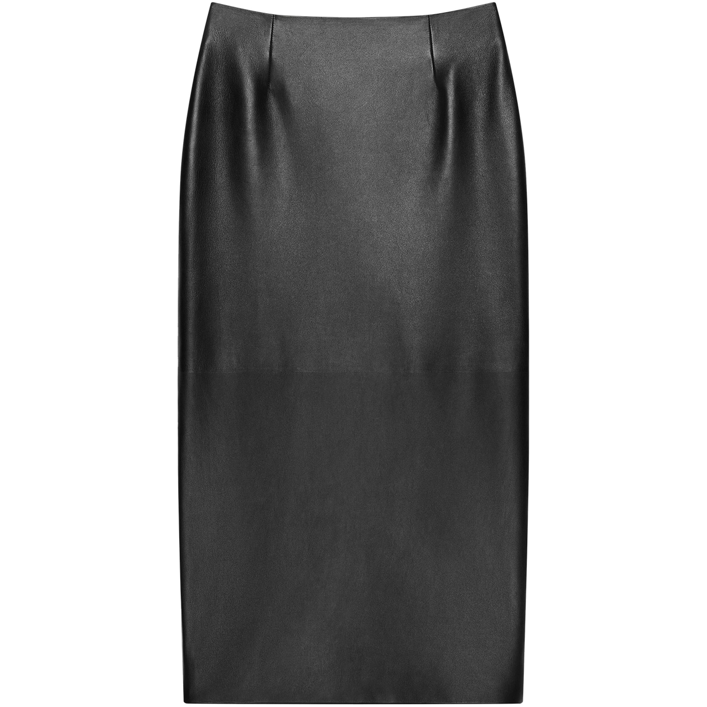 Givenchy Black Lambskin Pencil Skirt