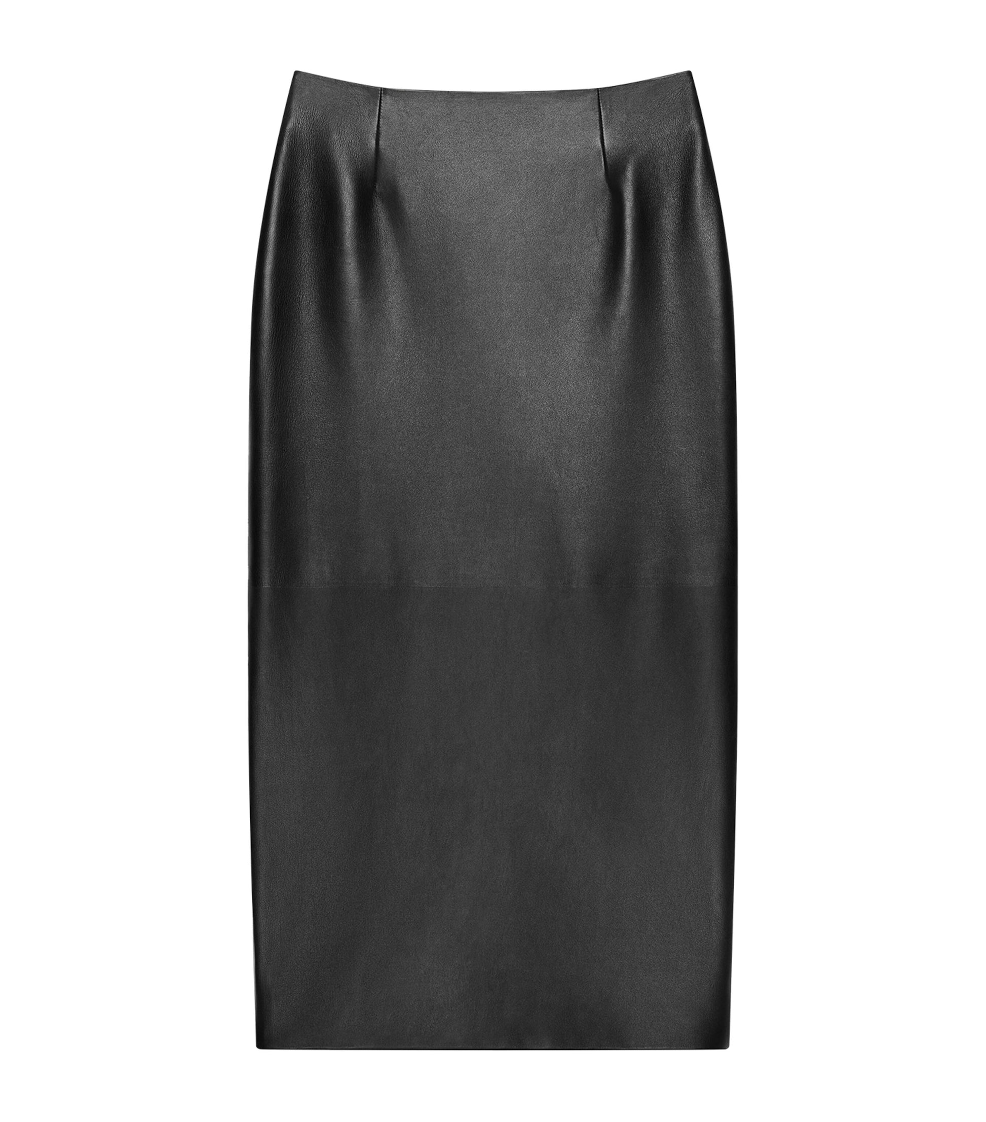 Givenchy Black Lambskin Pencil Skirt