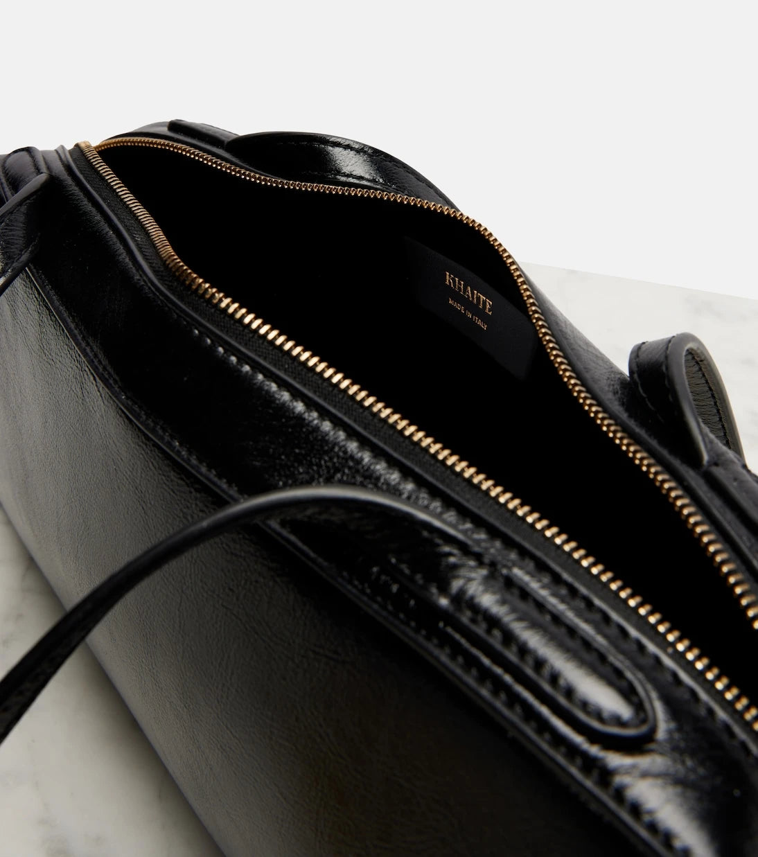 Khaite - Simona patent leather shoulder bag
