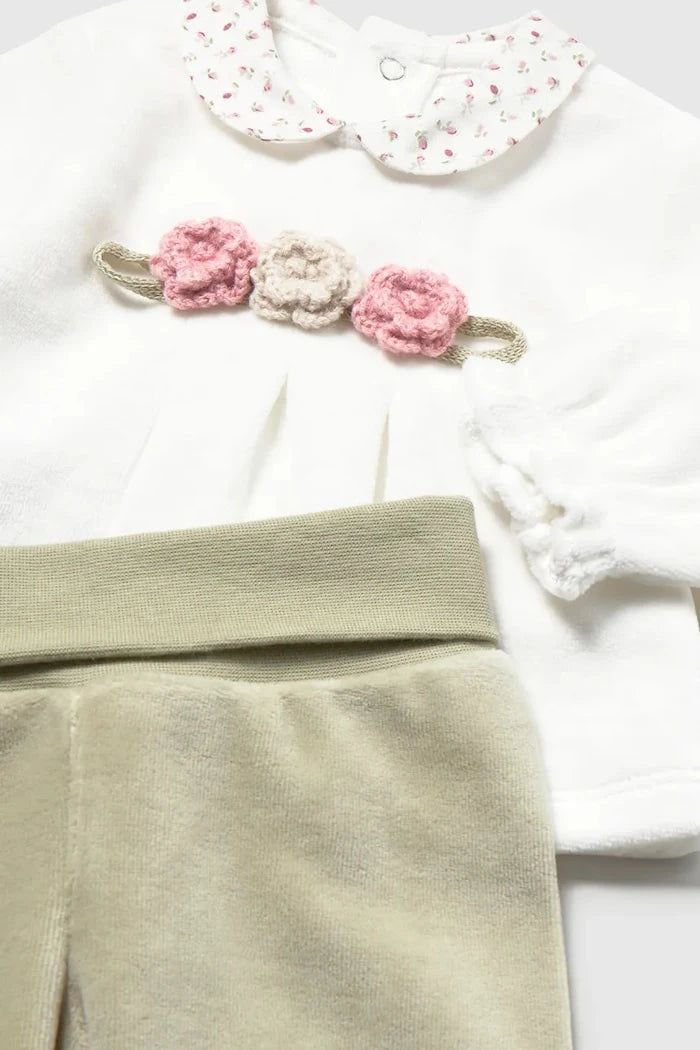 Mayoral Newborn комплект за бебе от кадифе
