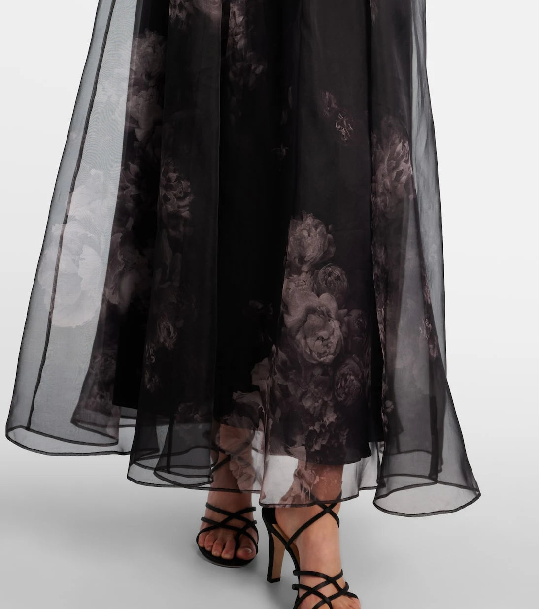 Zimmermann - Hypnotic floral silk organza maxi skirt