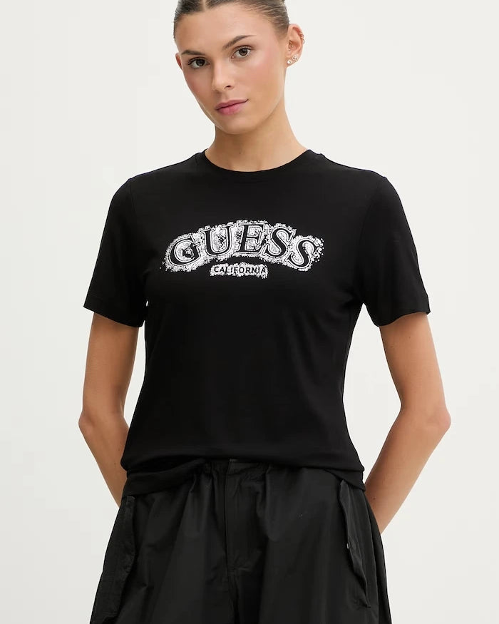 Guess LEONA viskon kadın tişörtü