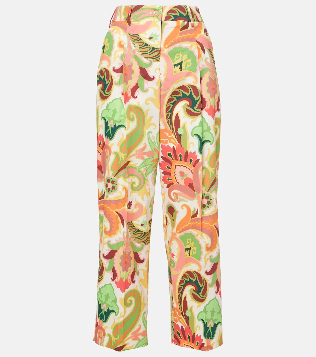Etro - Printed cotton wide-leg pants