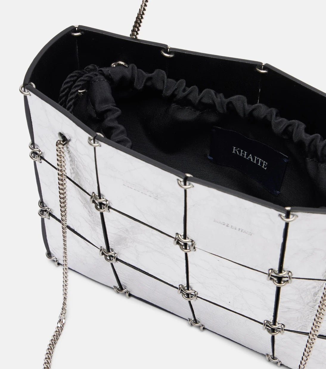 Khaite - Emma Mini metallic leather tote bag