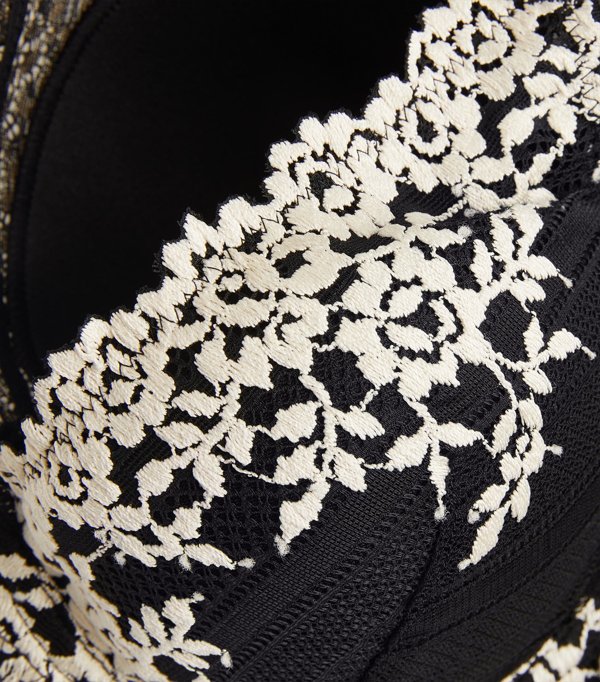 Black Embrace Lace Underwired Plunge Bra