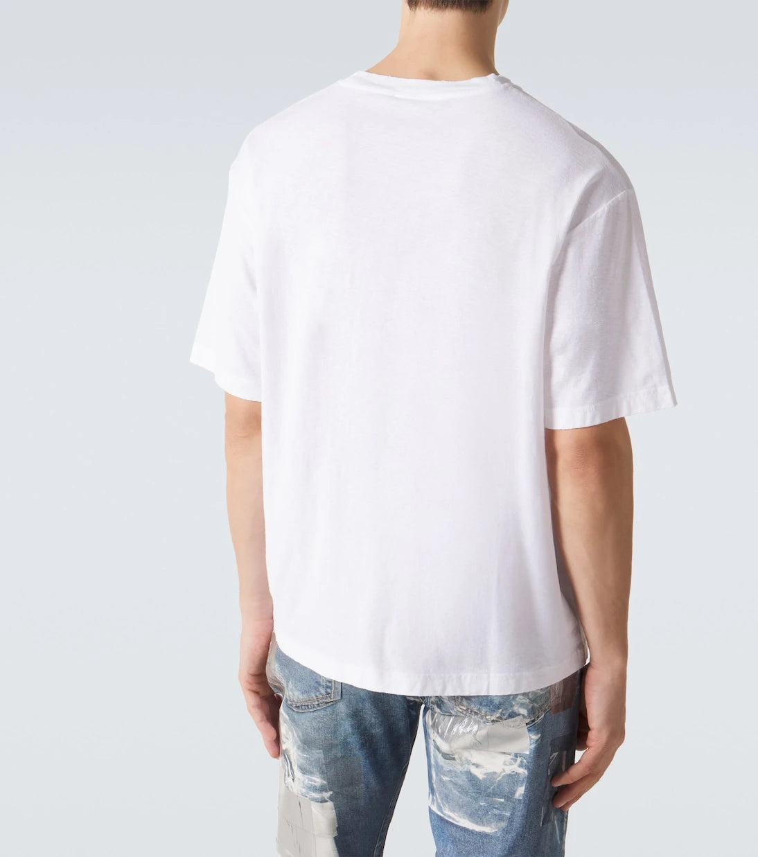 Acne Studios - تيشيرت جيرسيه من القطن والقنب بشعار العلامة