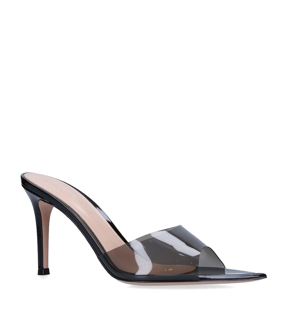 Gianvito Rossi Black Elle Mules 85