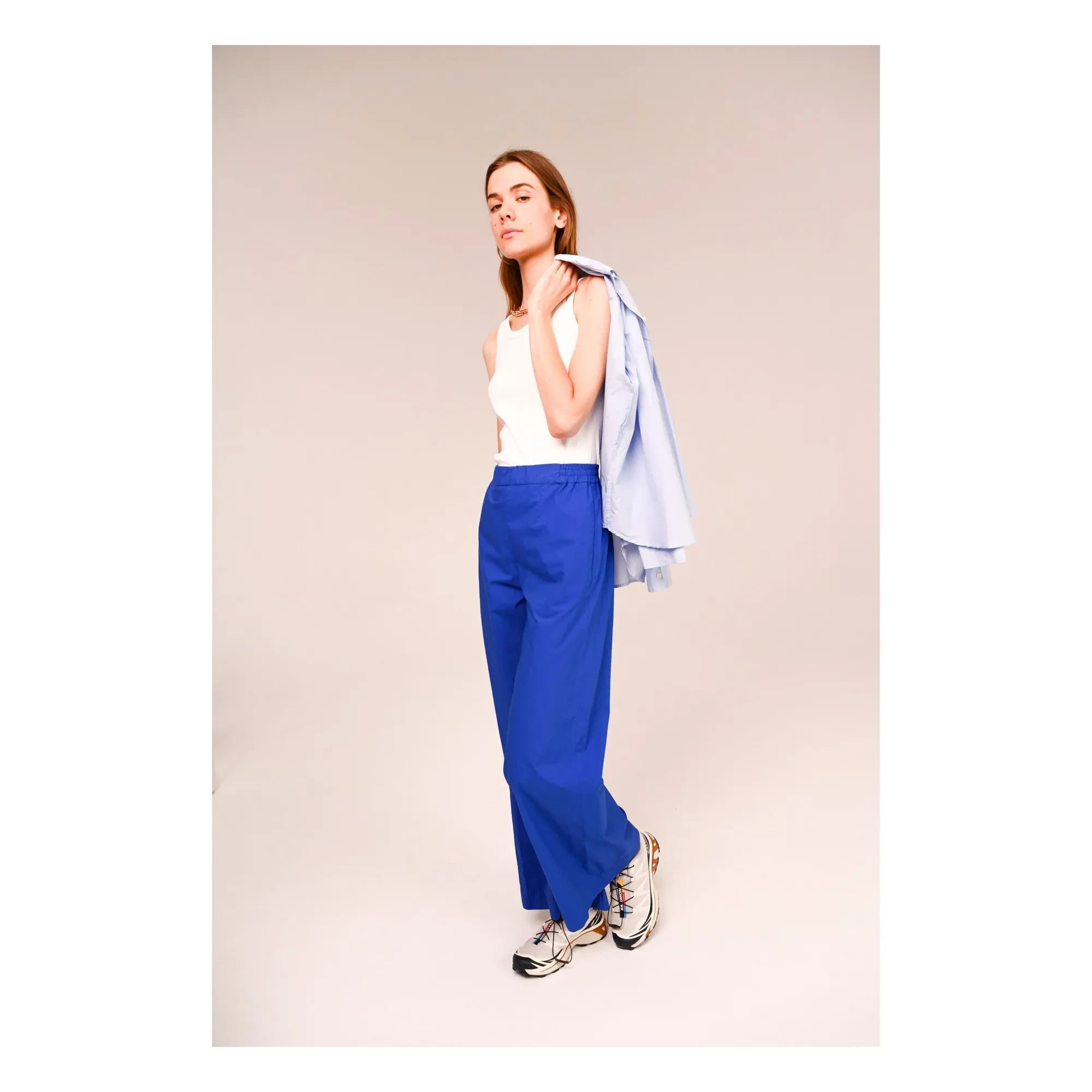 Sacrécoeur - Lola Magna Popeline Pants | Blue