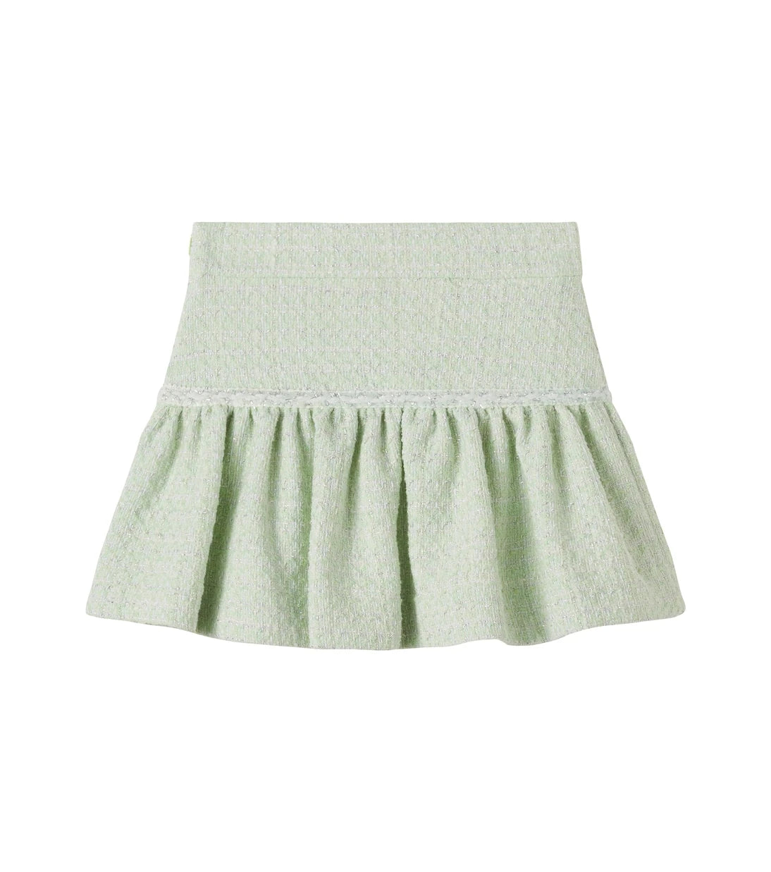 Monnalisa - Cotton-blend lamé tweed skirt