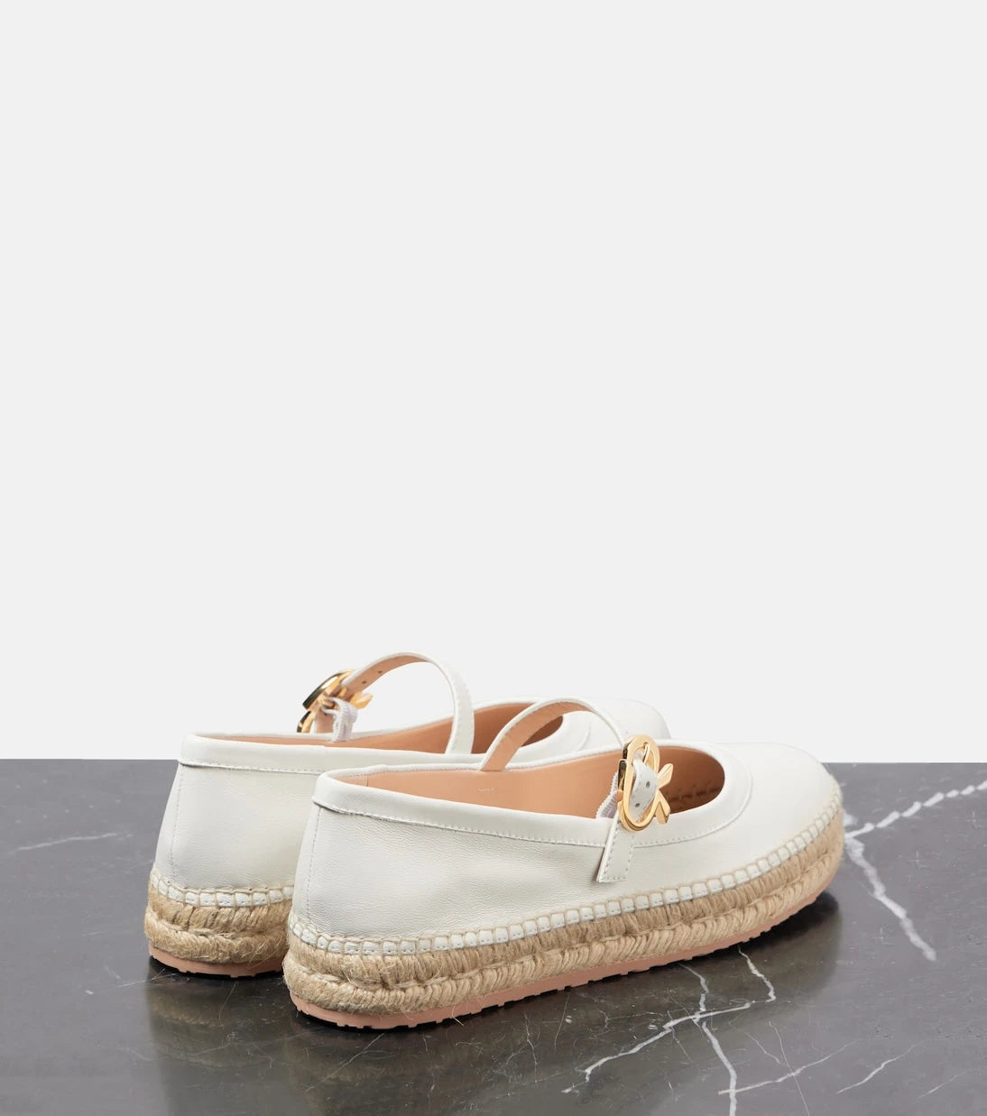 Gianvito Rossi - Elda leather Mary Jane flats