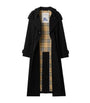 Burberry Black Gabardine Fitzrovia Long Trench Coat