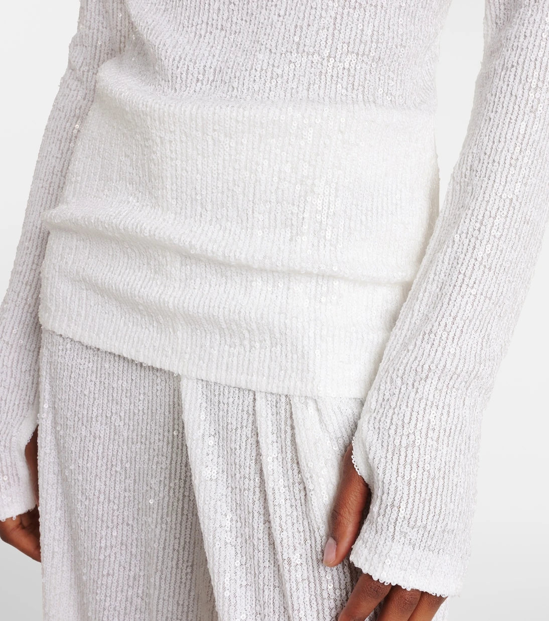 Norma Kamali - Sequined turtleneck sweater