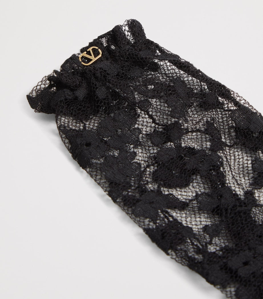 Valentino Garavani Black Lace VLogo Signature Gloves