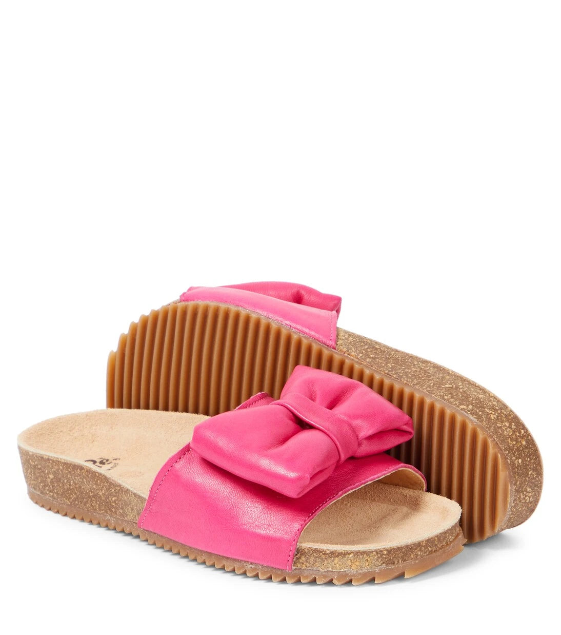 PèPè - Bow-detail leather slides