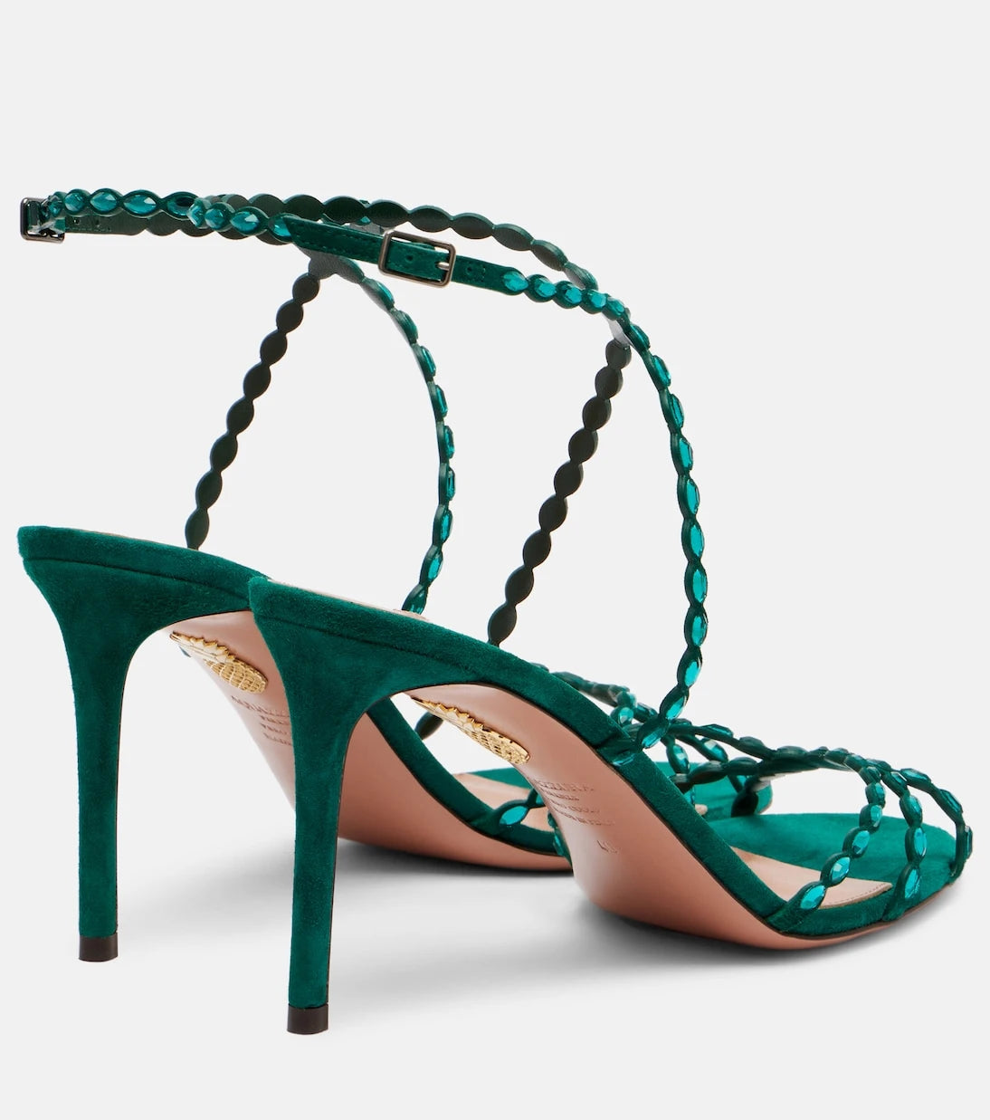 Aquazzura - Love Struck embellished leather sandals