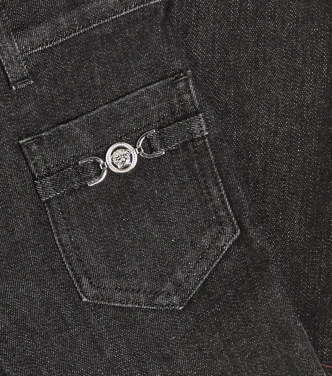 Versace Kids - La Medusa embellished straight jeans