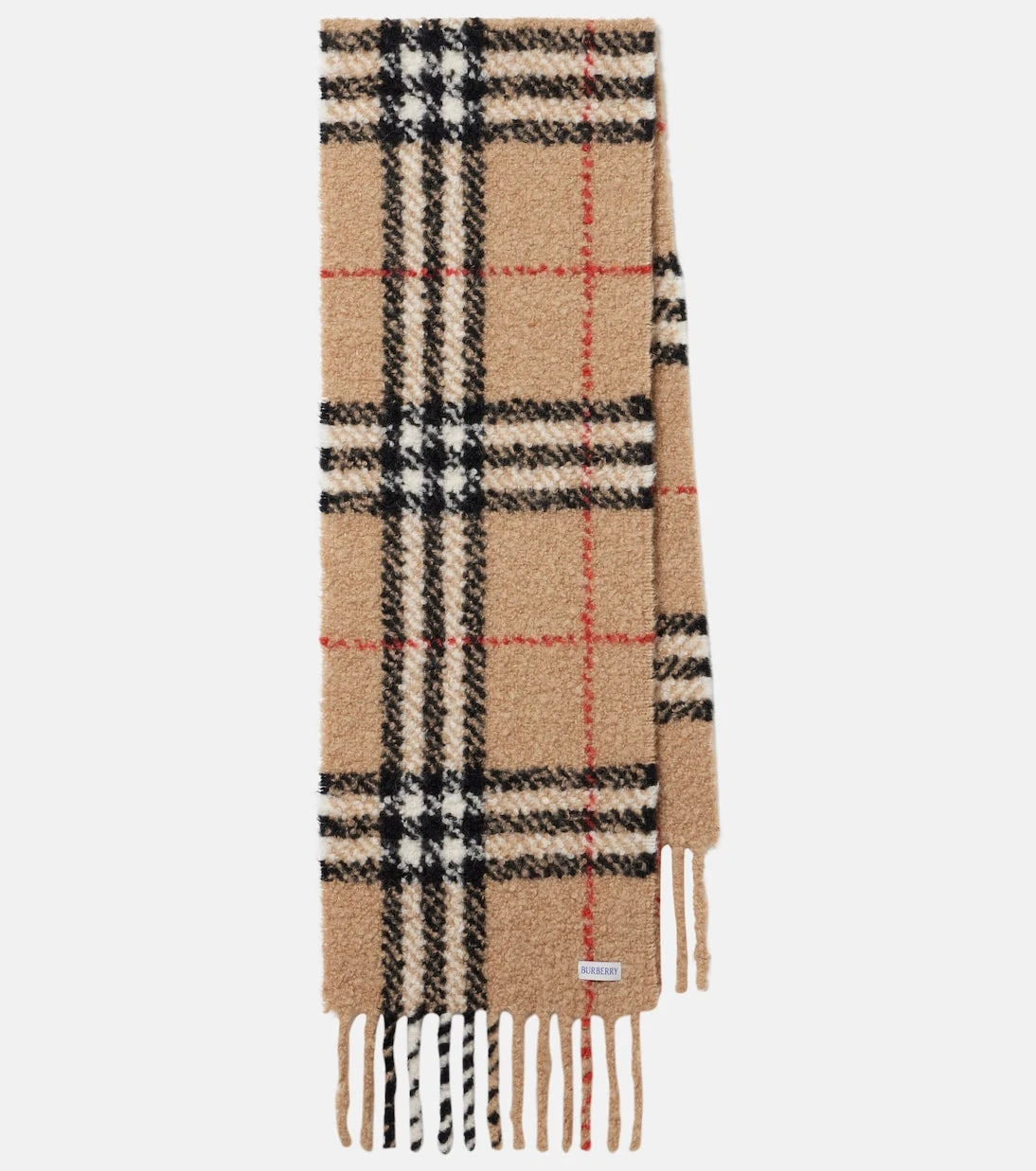 Burberry - Burberry Check alpaca and wool-blend scarf