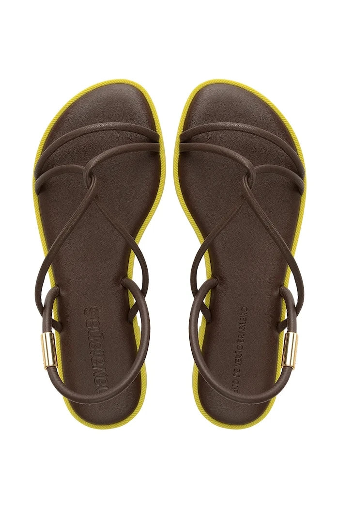 Havaianas düz tabanlı kadın sandalet UNA MANGA