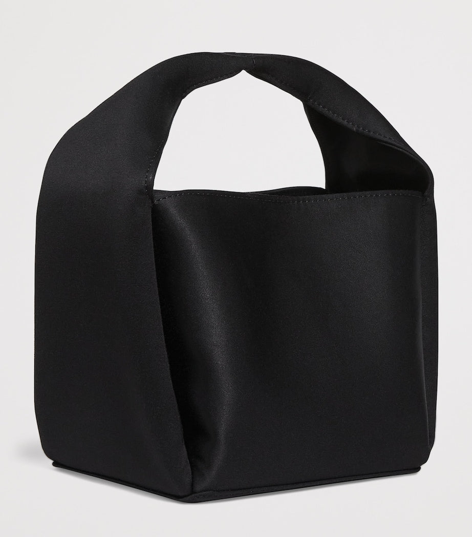Toteme Black Petite Satin Bucket Bag