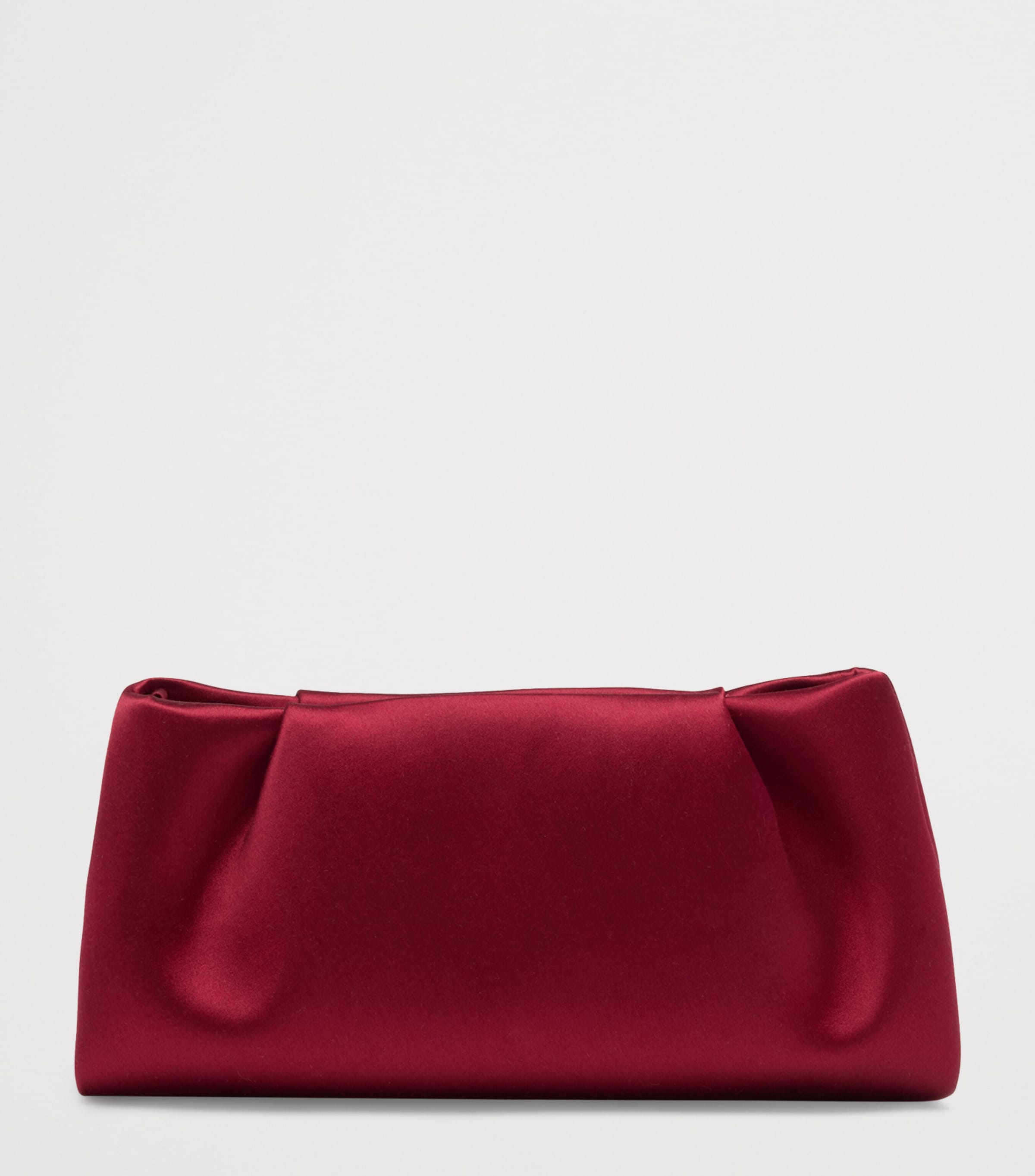 Malone Souliers Red Satin Vittoria Soft Clutch Bag