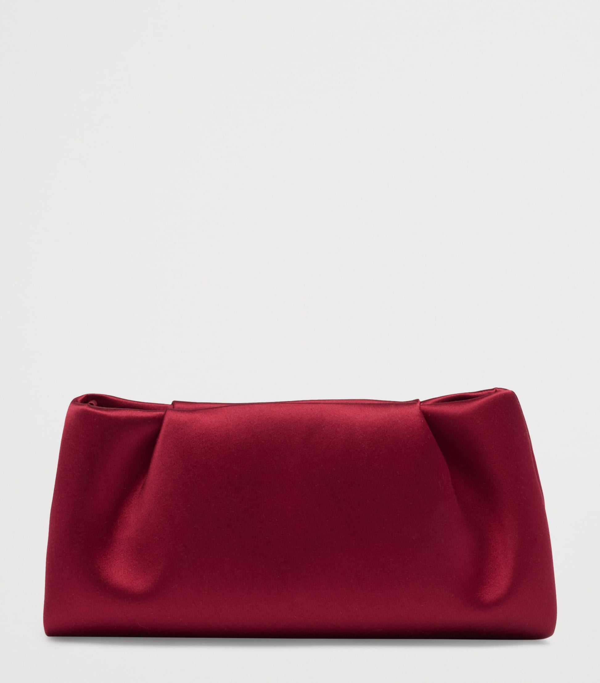 Malone Souliers Red Satin Vittoria Soft Clutch Bag