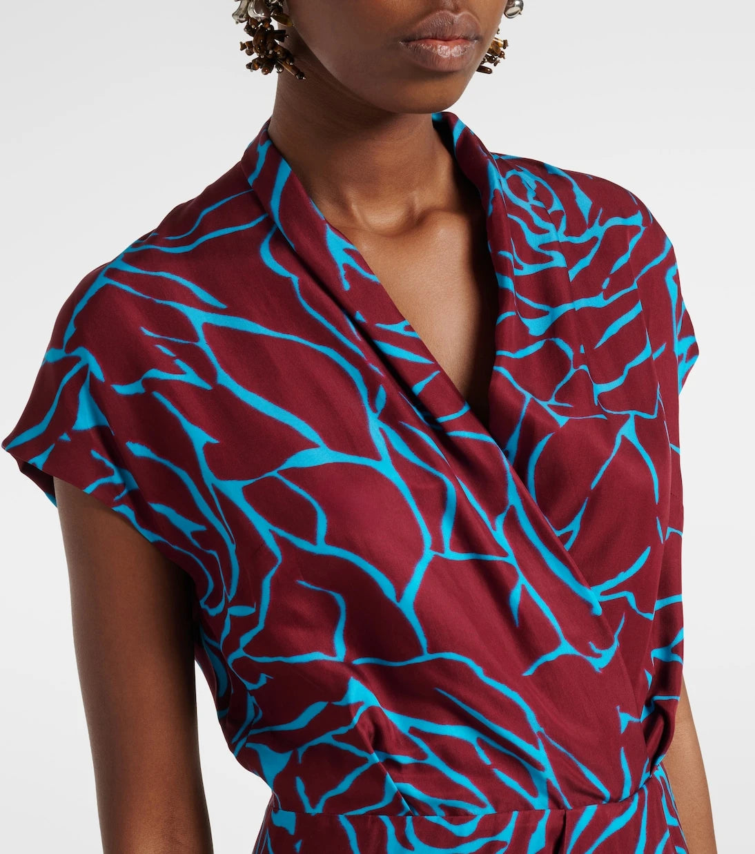 Dries Van Noten - Printed satin midi dress