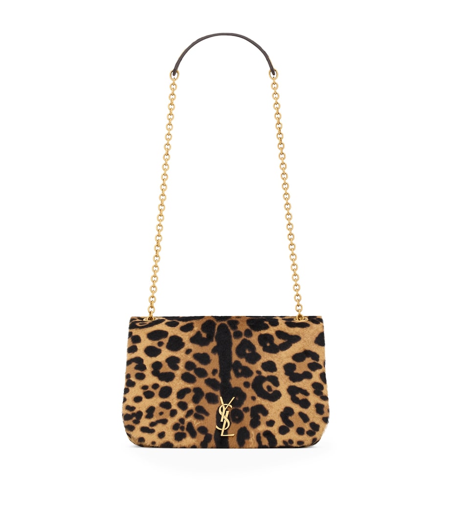 Saint Laurent Brown Mini Jamie 4.3 Leopard Print Shoulder Bag