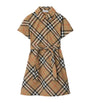 Burberry Kids Beige Cotton Check Shirt Dress (3-12 Years)