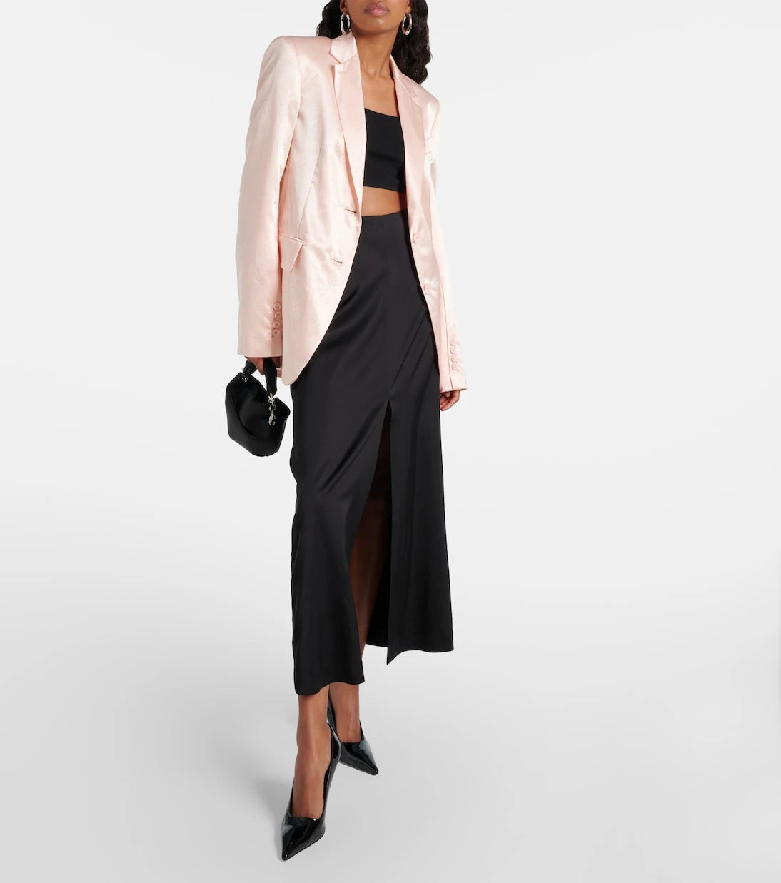 Sportmax - Volante satin blazer
